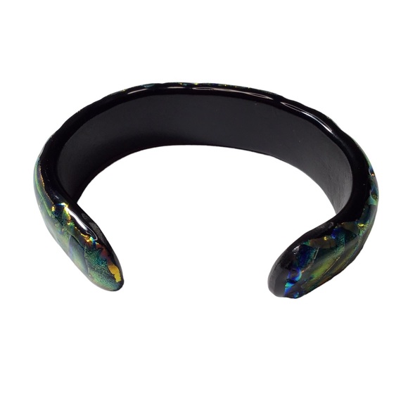 Kirkland Artist Co-Op - Vintage Dichroic Glass Cuff Bracelet - OS - Picture 5 of 15